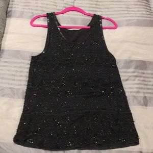 Parker Black Beaded Top Size Medium